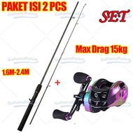 🔥Joran Pancing 1 Set Reel Besi/joran pancing kuat 50kg/pancing 1 set lengkap kuat/Joran Pancing Leng