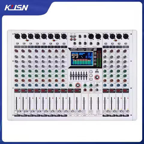 12 Channel Professional Audio Mixer Powered Bluetooth USB Audio Mixing Soundcraft Mini Sound Console