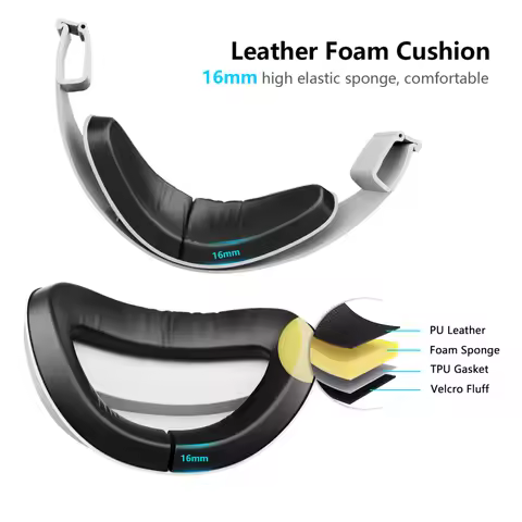 For PICO 4 Headrest Cushion Forehead Support Retractable Visor Game VR Glasses 3-in-1 Head Strap for