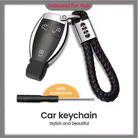 Auto Audi Logo Keyring Leather Luxury Car Keychain For Audi sline s3 s5 A4 B7 B8 B9 A3 8P 8V 8L A5 A
