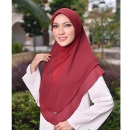 [Alfaro L Dagu] Tudung Chiffon Double Layer Saiz L Berdagu