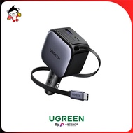 CAR CHARGER UGREEN RETRACTABLE 60W Car Charger Built in Cable Type C Retractable Fast Charging 60W