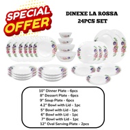 Felli Dinexe Opal Glass Dinnerware Set (24 Pcs) - La' Rossa