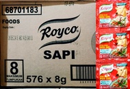 ROYCO Kaldu Ayam / Sapi Renceng 9gr / 1Dus isi 48 Renceng x 12 sachet / 1 Karton