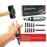 YUKIDO Obeng Ketok Set / Obeng Ketok Putar OBENG KETOK 13PCS/IMPACT DRIVER SPT TEKIRO 1/2 Obeng Getok FULL S2