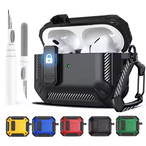 Shockproof Protective Case for AirPods pro 2nd Gen with Cleaning Kit Keychain Accessory Compatible w
