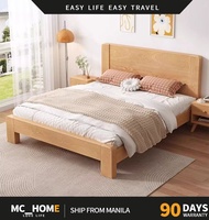 Solid wood bed, family single and double bed 180cm/200cm, economical bedroom furniture bed Solid woo