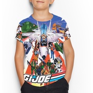 GI JOE Tshirt Fullprint Polyester Material Casual Jersey T-shirt for Children Aged 3 to 10 Years