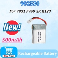3.7V 500mAh 902530 25C LiPo Battery for Wltoys V931 F949 XK K123 6Ch RC Helicopter Spare Parts for X