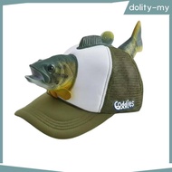 [dolity] Aquatic Creature Hat Attention-Grabbing-Catching Dimensional Bass Fishing Cap Breathable Me