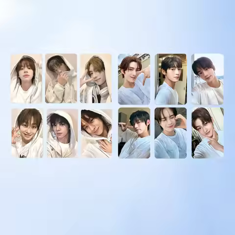 6Pcs/Set Kpop TWS Sparkling Blue Album Photocards SHINYU HANJIN KYUNGMIN​ Two Sides Fashion Selfie P