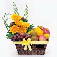 get well fruit basket/fruit gift basket/fruit basket with flowers/fruit hamper