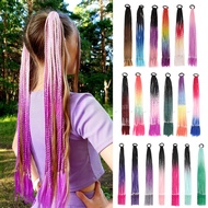 Fake Ponytail Fake braids Boxer braids Three-Strand braids Boxer braids Wig Gradient Color Matching 