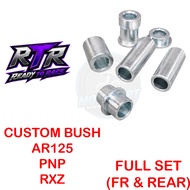 RTR RACING CUSTOM BUSH FULL SET UNTUK SPORT RIM KH100/AR125 PNP RXZ SHAFT SAIZ 22MM BUSH RIM AR125 P