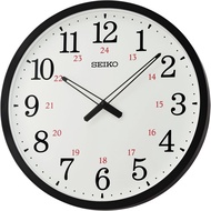 Seiko Clock QXA819K Large Big Clock Decorator Matt Black Case White Analog Quartz Large Wall Clock QXA819