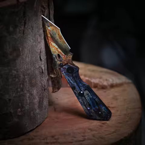Strider Tank M390 Heat-Treated Folding Knife 61-62HRC High Hardness Outdoor Camping Survival Tool ED