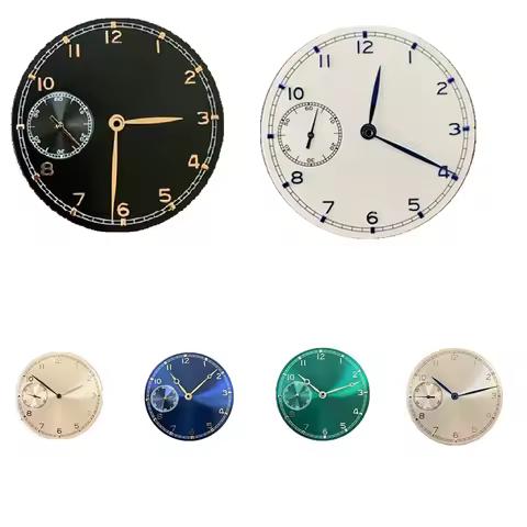 Color Option 0.4mm Ultra Thin 37mm Watch Dial With Hands for ETA 6497 ST3600 Movement Replacement Ac