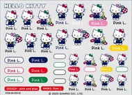 Hello Kitty 套圈圈版 客製化姓名貼 三麗鷗 防水水晶立體貼紙 A6