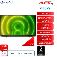 PHILIPS 65PUT7406/68 65" 4K HDR DOLBY ATMOS SOUND BT BORDERLESS ANDROID SMART LED TV