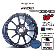 RAYS Volk Racing ZE40 Time Attack III 18" x 9.5j +44 5H/114.3 Metallic Blue w/Original Rays Rim Cap