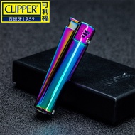 Spanish Clipper Cleve Windproof Lighter Inflatable Straight Blue Flame Gift for Boyfriend, Men with