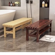 Rest Stool Solid Wood Long Bench Change Shoes Log Bathroom Sauna Stool Bedside Stool Dressing Room B