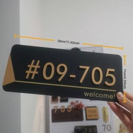 29*11cmblackCustomized door number Acrylic indicator house number Number plateCustomized Unit Number