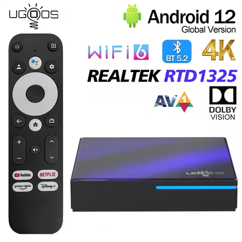 Ugoos SK2 Smart TV Box Android 12 Realtek RTD1325 ARM Cortex-A55 4GB 32GB Wifi 6 BT5.2 100M DDR4 4K 