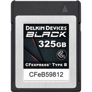 全新  325GB CFexpress Type B Delkin Devices Black for Canon R5, R5C, Panasonic GH6 Fujifilm X-H2, XH2s, Nikon Z6, Z7, Z6 II, Z7 II, Z8, Z9