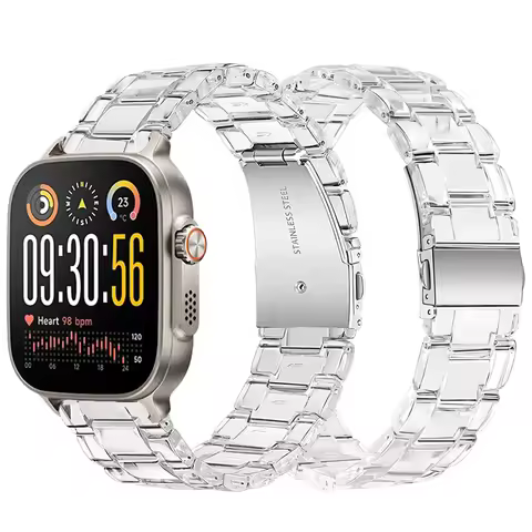 22mm Watchband For Realme Watch 5 Clear Resin Bracelet For Realme Watch 3/2 Pro Strap Correa Reloj F