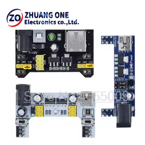 MB102 Breadboard Power Supply Module /MB102 white Breadboard Dedicated Power Module 2-way 3.3V 5V MB