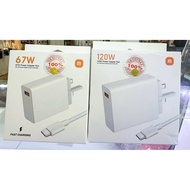 Mi 67W/120W Hyper Charge Fast Charging With Cable Type-C Charger Set