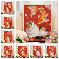 [KS] Lucky Cat Koi 5d Diamond Painting Full Diamond Living Room PasteDiamond Cross Stitch Bedroom Di
