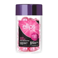 ellips 沙龍級角蛋白膠囊護髮油 50粒罐裝(染燙修護粉玫瑰)