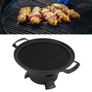 Cast Iron Hibachi Nonstick Die Cast Aluminum Japanese Tabletop Portable Charcoal Grill Easy to Carry