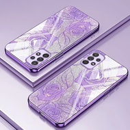 เคส YBD สำหรับ Samsung Galaxy A23 A32 A72 A52 4G 5G A33 A53 A73 M32 A52S 5G ลายกุหลาบผงกากเพชรเคสมือ