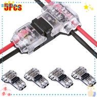 SUSSG 1/5Pcs Pluggable Wire Connector, 2 Pin Low Voltage Electrical Cable Crimp, Durable Quick Splic