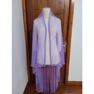 UNGU Slayer bridal veil/ bridal veil elegant bridal hijab/ bridal veil LIGHT PURPLE bridal veil