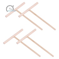 4Pcs T Shape Crepe Maker Pancake Batter Wooden Spreader Stick, Wooden Crepe Tools,Crepe Spreaders fo