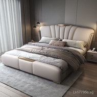 Rice1.8Storage Luxury Double Bed Soft Upholstered Bed Rice Leather Wedding Bed1.5Italian Style Minim
