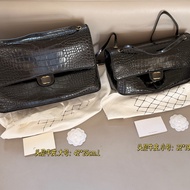 C/New model genuine leather crocodile pattern high-end gold buckle large CF airport shoulder underar