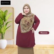 𝐐𝐀𝐘𝐑𝐀𝐀 Jersi Muslimah / Baju Jersey Muslimah Plain 𝐏𝐋𝐔𝐒 𝐒𝐈𝐙𝐄 8XL-10XL
