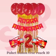 FIRE TRUCK BALLOON PACKAGE 10