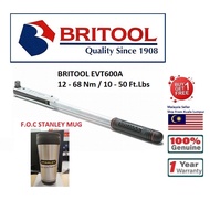 Britool EVT600A Torque Wrench 12 - 68 Nm / 10 - 50 Ft.Lbs (NEW & ORI BRITOOL)