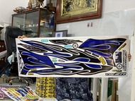 tem rời dán xe ex 150 mẫu lửa trắng đen