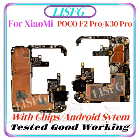 100%Good Working Unlocked for Xiaomi K30 Pro/Poco F2 Pro Motherboard 128GB/256GB Mianboard WIth Full