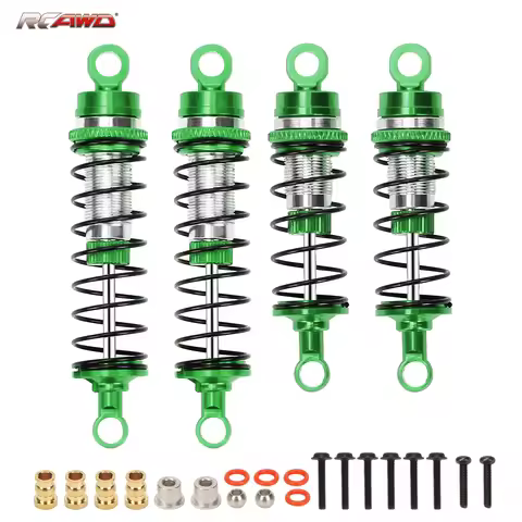 RCAWD 4 pcs full alloy front shock absorber damper oil filled type for Losi 1/16 mini-B 1/18 mini-T 