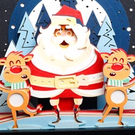 Magic Paper House Paper Carving Hand-Teared Notes Magic Paper House d Three-Dimensional Notes Christ