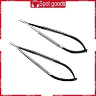 WIN 12 5cm 4 92inches Micro Hook Tweezer Microscopic Scissor Forcep Probe Spatula