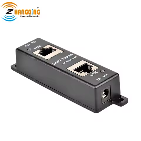 Passive Single Port Gigabit PoE injector Splitter Up to 90W Power Mode A & B Shared all 4 Paired For